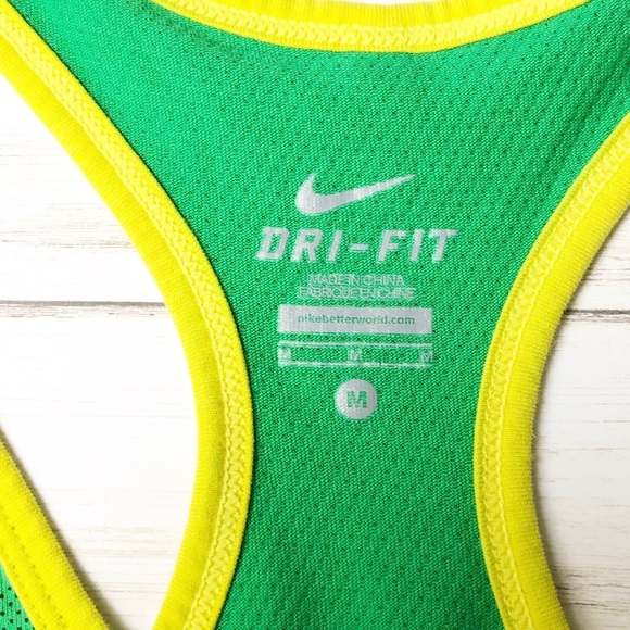 Nike dri fit Green Sleeveless Top Medium - Picture 3 of 5
